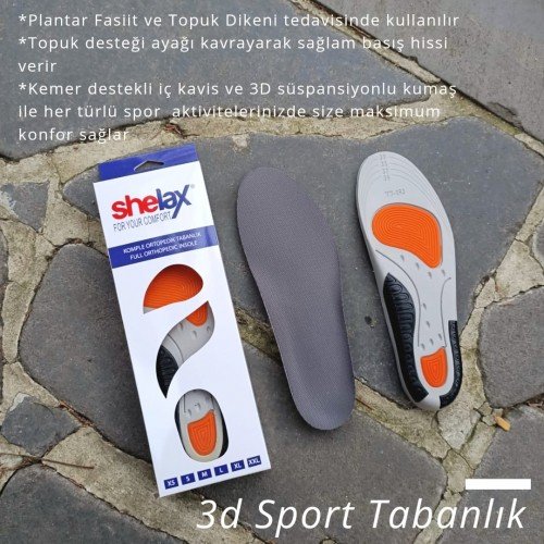 SHELAX 3d Sport Tabanlık | Plantar Fasiit Ve Topuk Dikeni Tabanlık